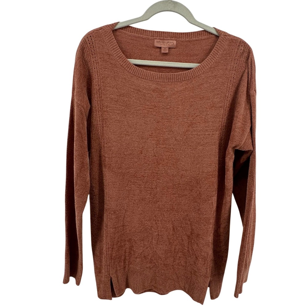 Barefoot Dreams CozyChic‎ Ultra Lite Sweater Womens Medium Terracotta Pink